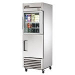 True TS-23-1-G-1-HC~FGD01 - Refrigerator, one-section, (1) glass & (1) solid half doors